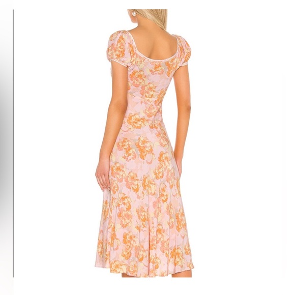 ASTR the Label Caprice Midi Dress in Pink Papaya Floral - Picture 2 of 6